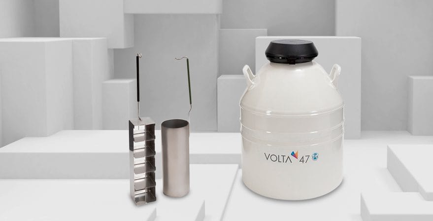 Canecas (Canisters) para botijão de nitrogênio líquido.