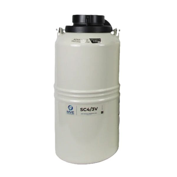 Botijão nitrogênio transporte MVE SC 4/3 V vapor shipper 4.5L nova geração
