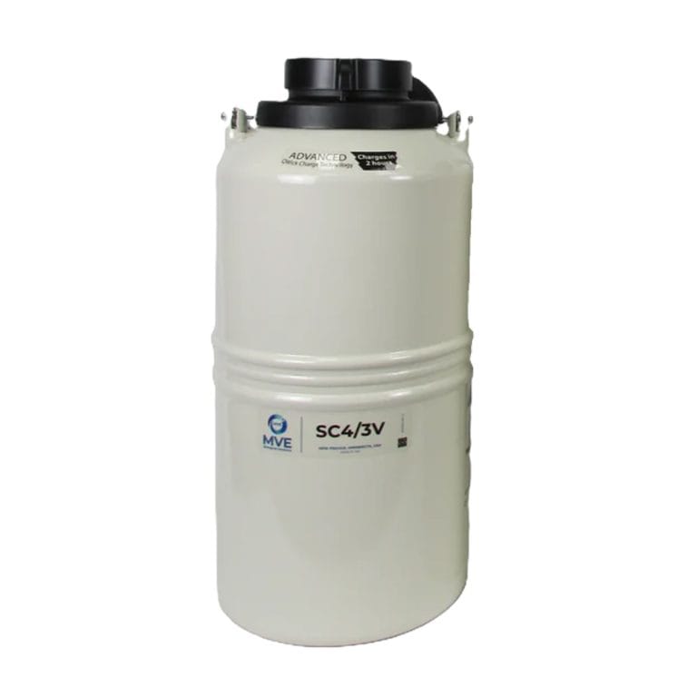 Botijão nitrogênio transporte MVE SC 4/3 V vapor shipper 4.5L nova geração